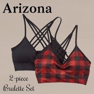 ARIZONA Body Seamless Multi Strap 2-pc. Bralettes Set NWT